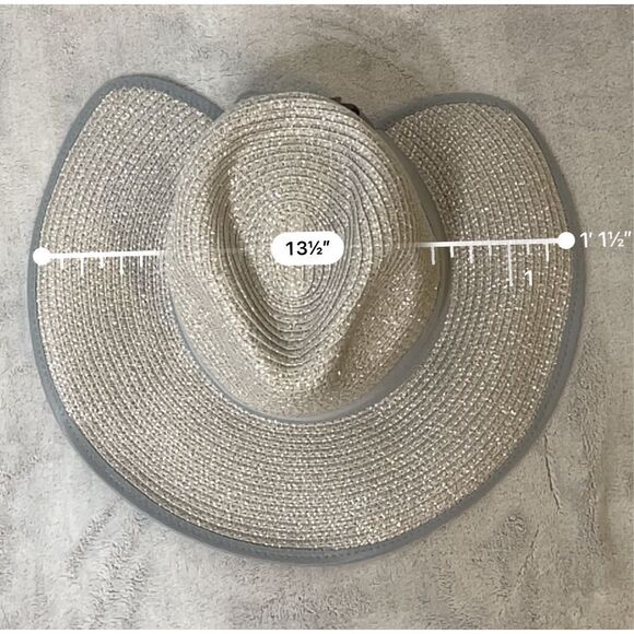 NEW! Women’s Saks Fifth Ave Silver Coastal Beach Summer Bucket Hat - Picture 6 of 9